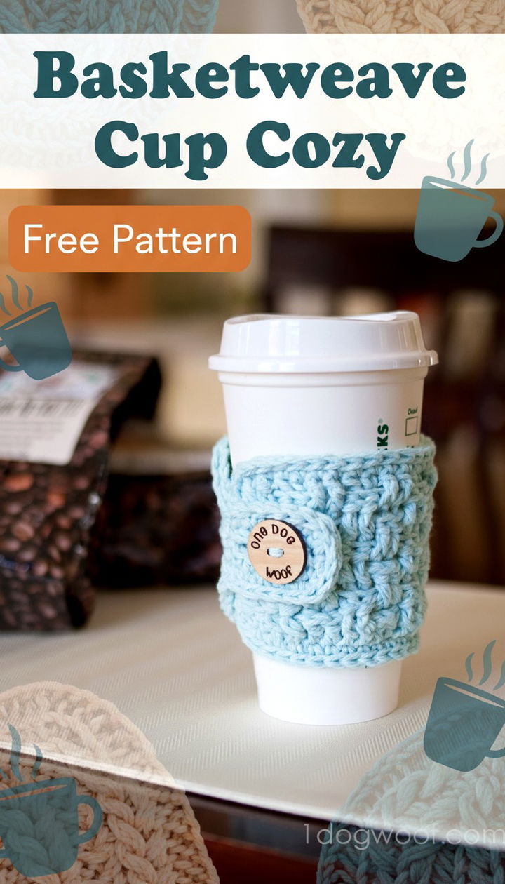 Master Texture with the Basketweave Cup Cozy Crochet Pattern