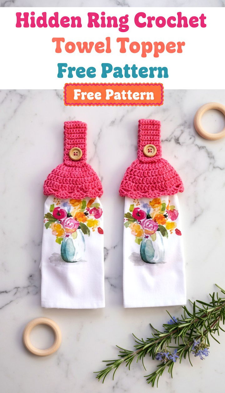 Master the Modern Hidden Ring Crochet Towel Topper Technique