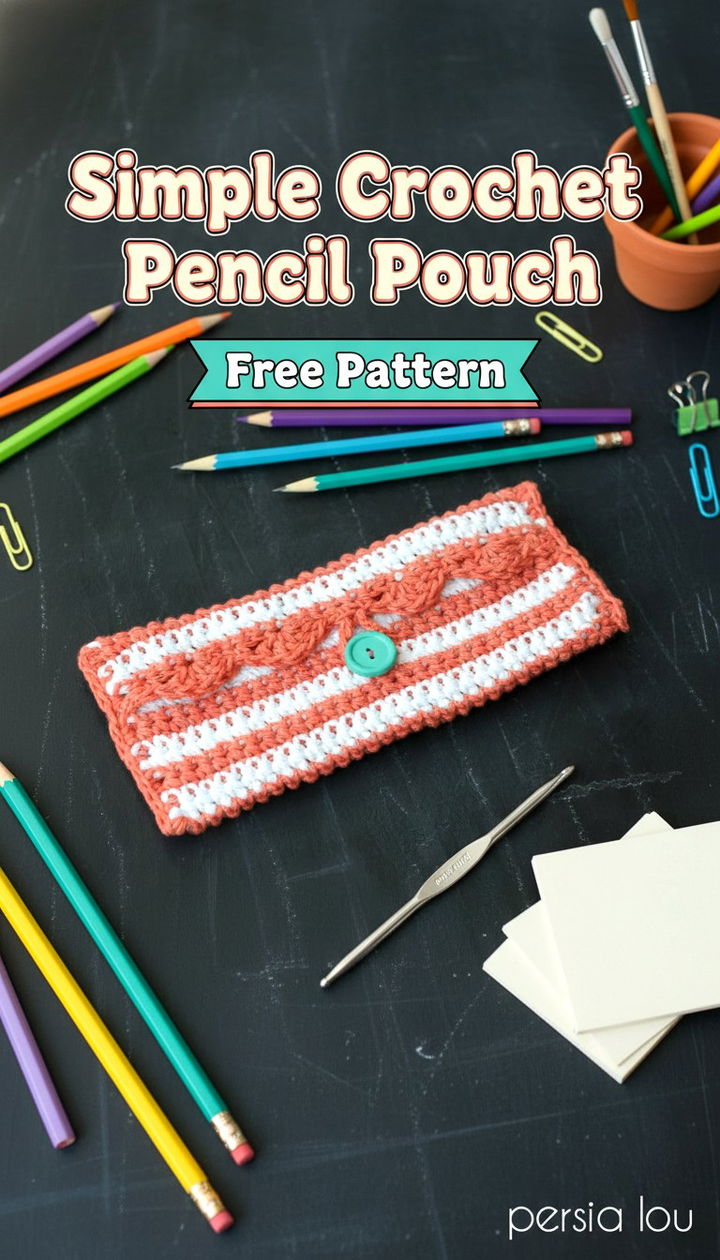 Organize in Style with a Simple Crochet Pencil Pouch