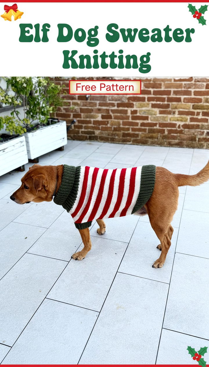 Spread Holiday Cheer with the Elf Dog Sweater Knitting Pattern