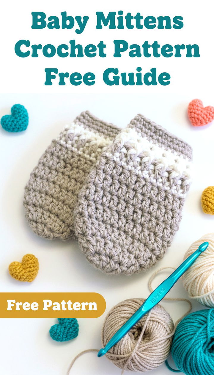 Ultimate Beginner Friendly Baby Mittens Crochet Pattern