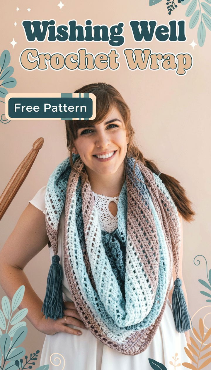 Chic Wishing Well Crochet Wrap Free Pattern