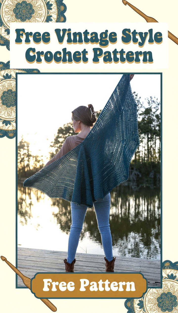 Embrace Nostalgia with the Free Vintage Style Crochet Shawl Timeless Pattern