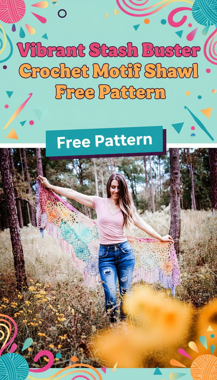 Innovative Stash Buster Crochet Motif Shawl Pattern