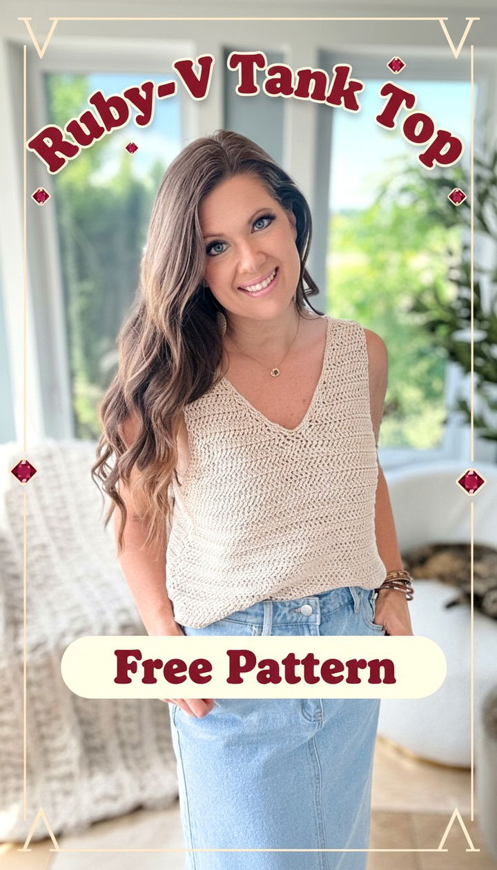 Master the Art of Texture with the Ruby V Tank Crochet Pattern