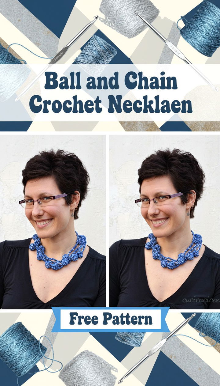 Modern Industrial Style with the Ball and Chain Crochet Necklace Pattern