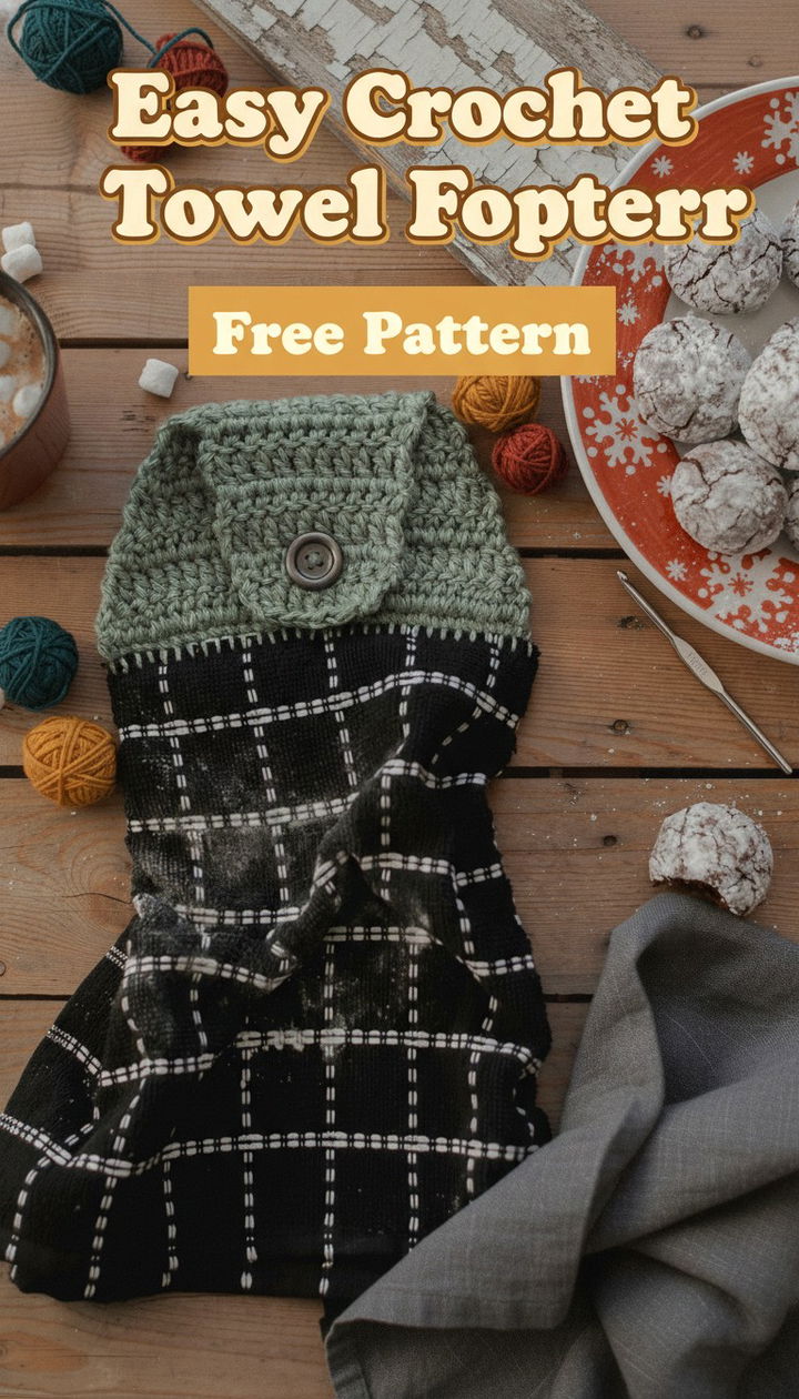 Modern and Easy Crochet Towel Topper for Every Kitchen