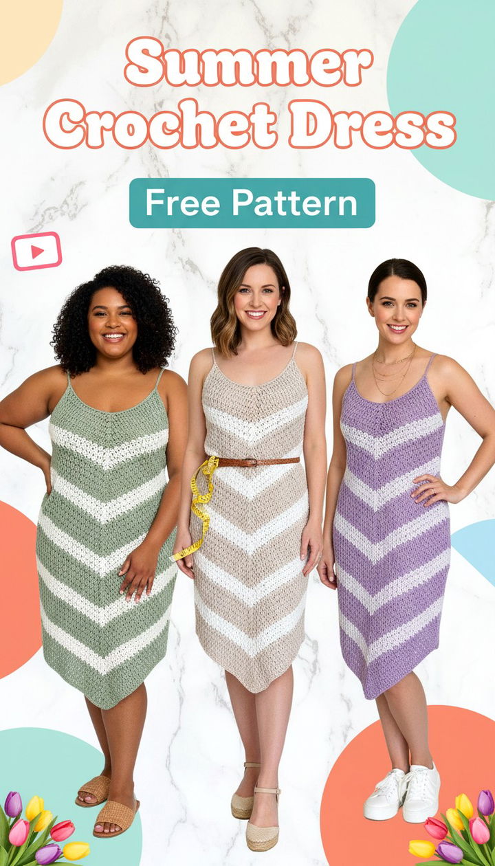 Spring Summer Crochet Dress All Sizes