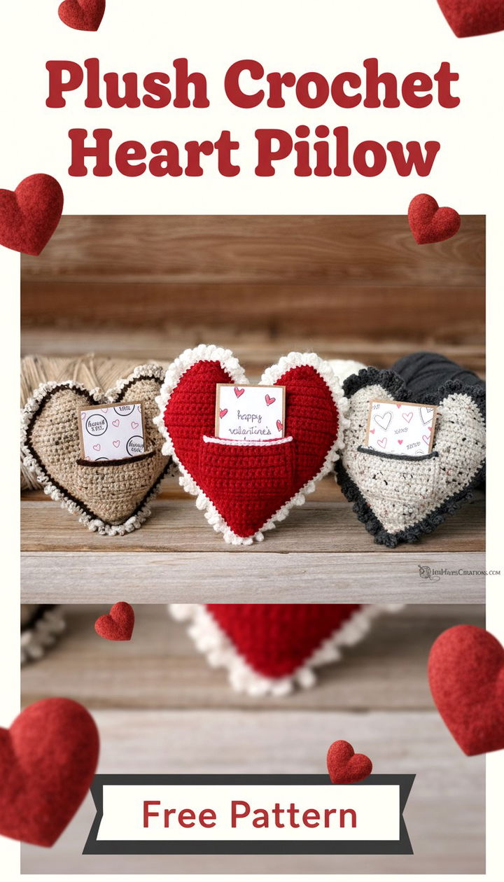 Design Your Own Plush Crochet Heart Pillow