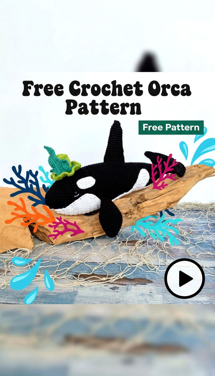 Dynamic Crochet Orca Amigurumi Free Pattern and Video Tutorial