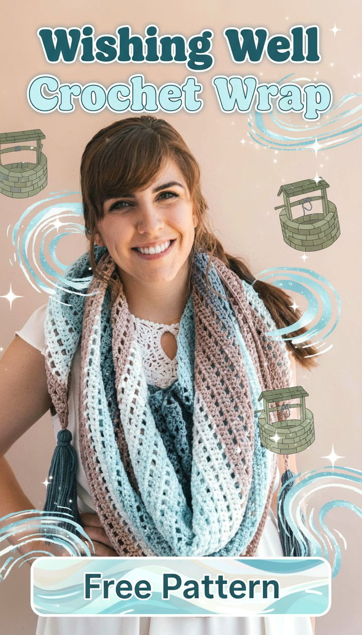 Enchanting Texture The Wishing Well Crochet Wrap Free Pattern