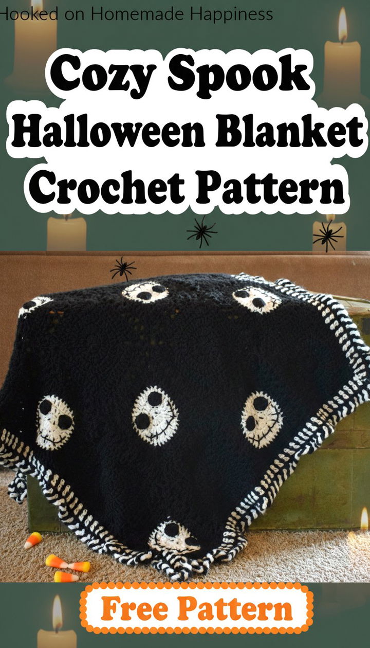 Cozy and Spooky Halloween Blanket Crochet Pattern