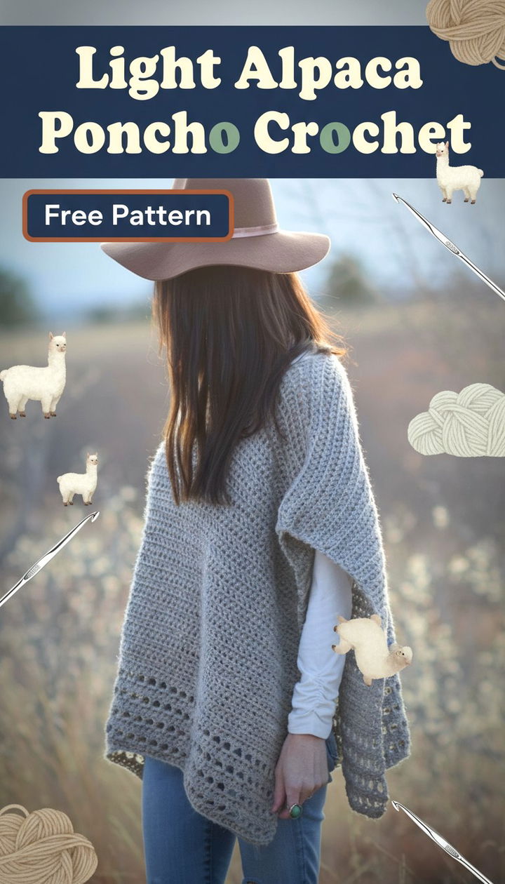 Craft the Ultimate Light Alpaca Poncho Crochet Pattern