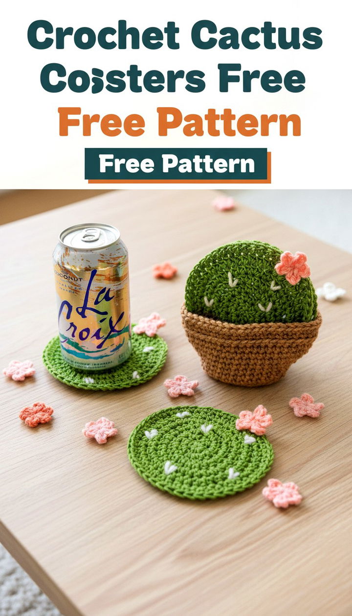 Create Stunning Crochet Cactus Coasters for Your Home