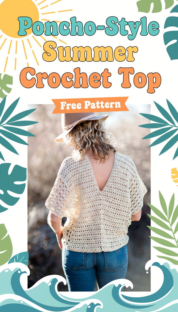Create the Breezy Poncho Style Summer Crochet Top