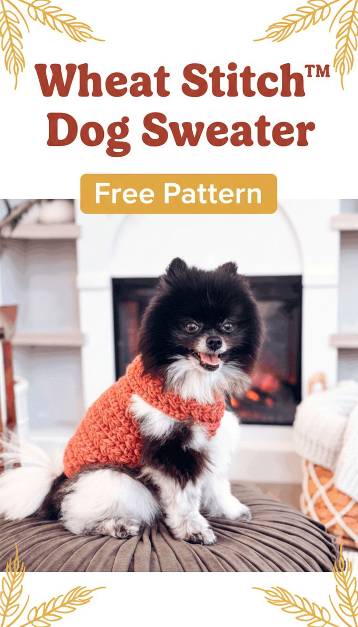 Elevate Your Pet's Style with the Wheat Stitch™ Dog Sweater