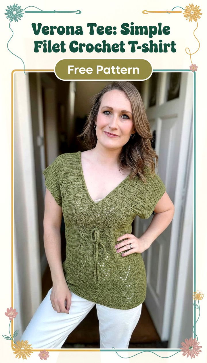 Elevate Your Wardrobe with the Verona Filet Crochet Tee