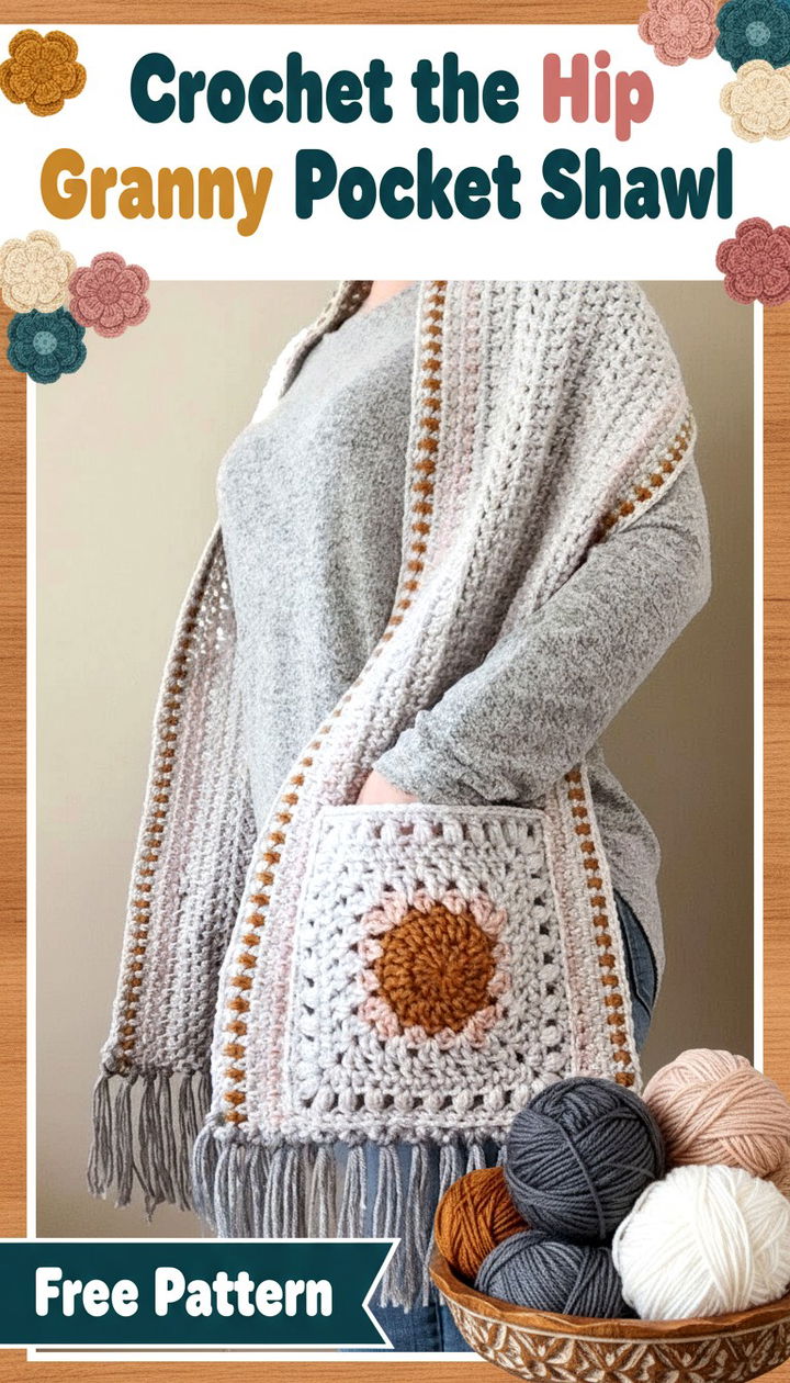 Master the Timeless Style of the Hip Granny Pocket Shawl