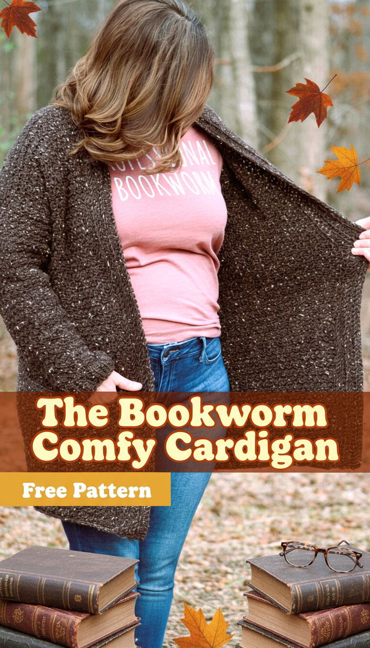The Bookworm Cardigan Ultimate Comfy Crochet Cardigan Pattern
