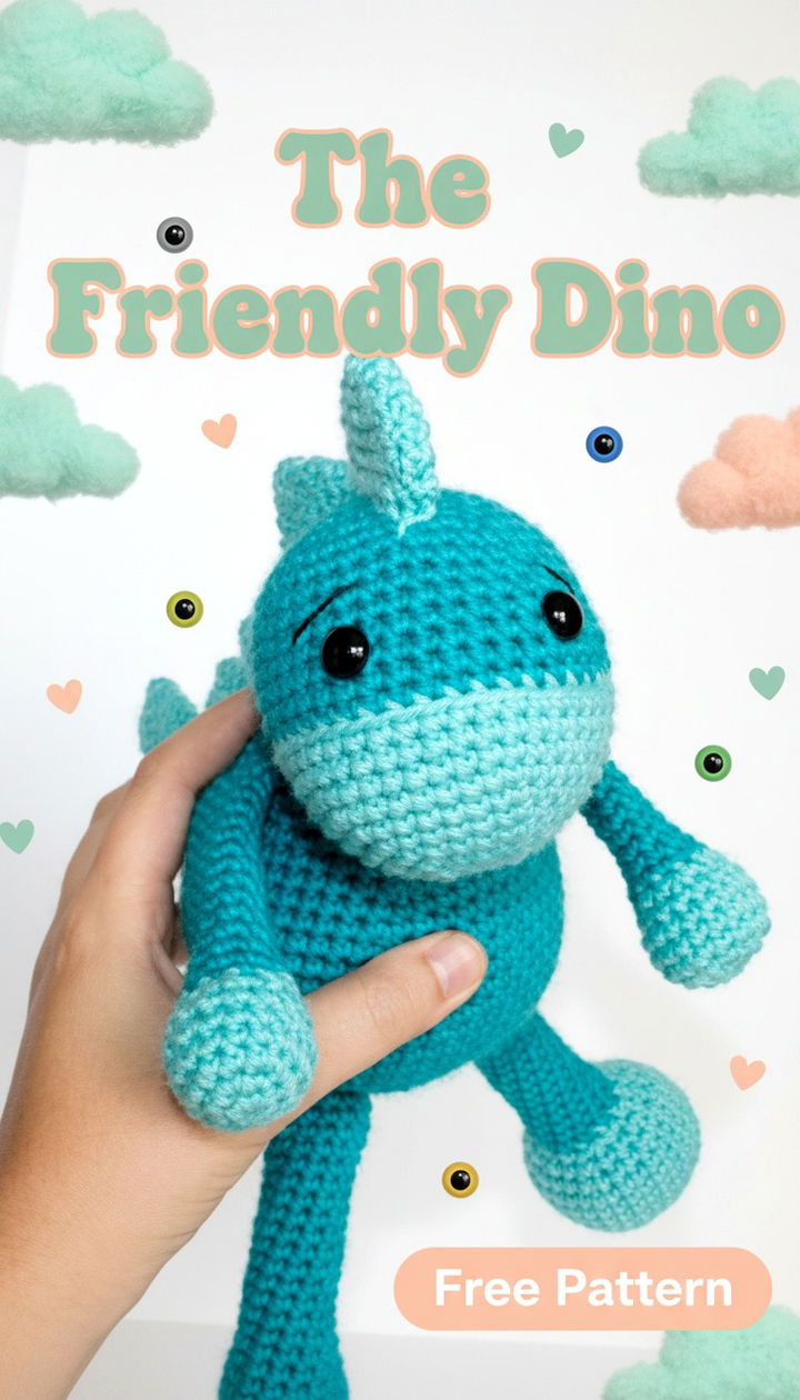 The Friendly Dino A Cuddle Ready Free Crochet Dinosaur Pattern