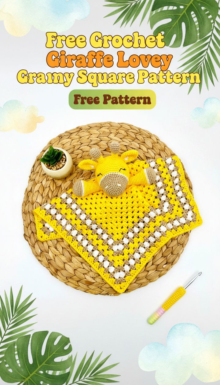 Whimsical Free Crochet Giraffe Lovey Pattern and Granny Square Guide
