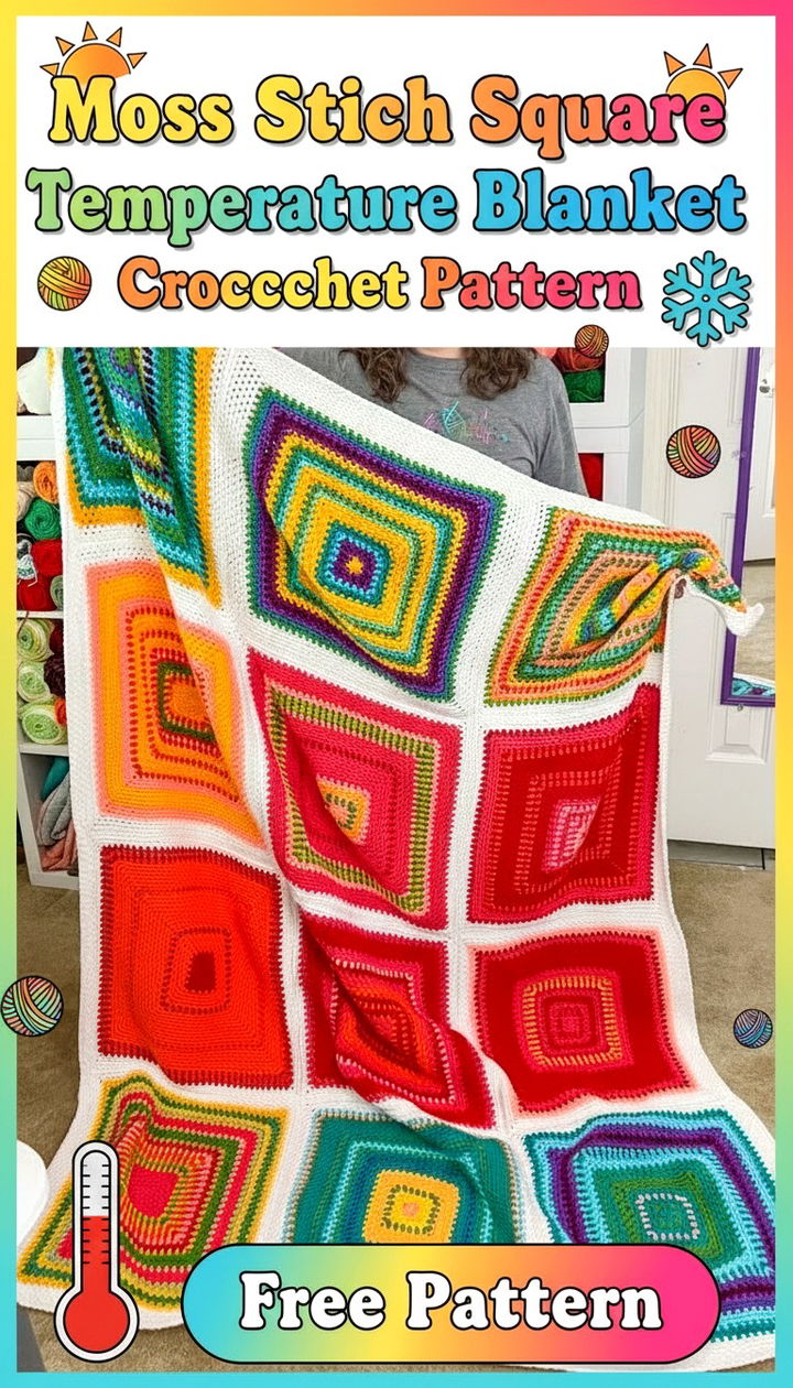 Design Your Year With the Moss Stitch Square Temperature Blanket
