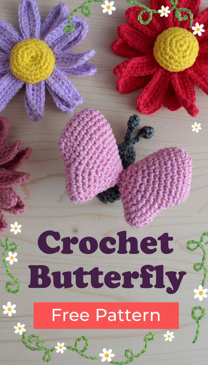 Enchanting Crochet Butterfly Free Pattern