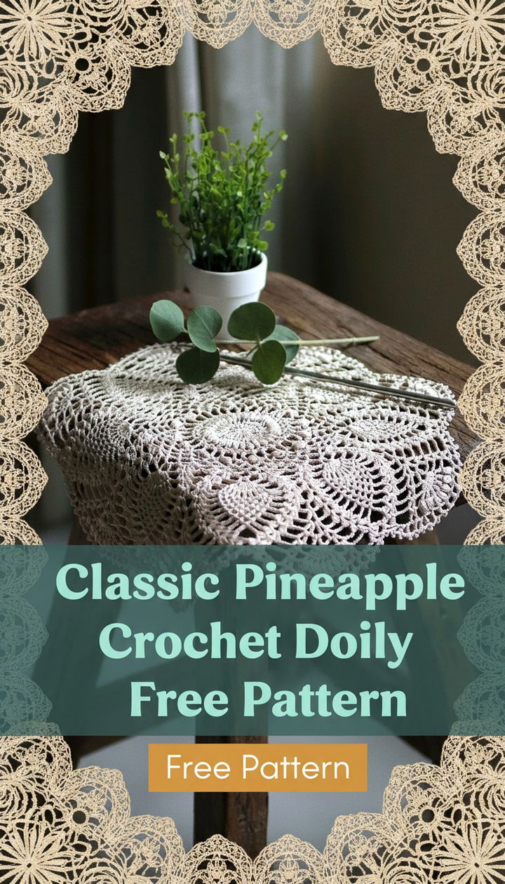 Exquisite Pineapple Crochet Doily Pattern for Home Decor