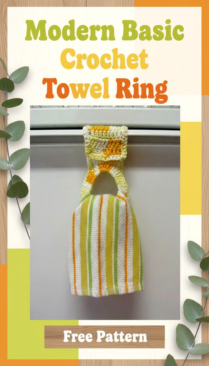 Minimalist Crochet Basic Towel Ring for Modern Kitchens