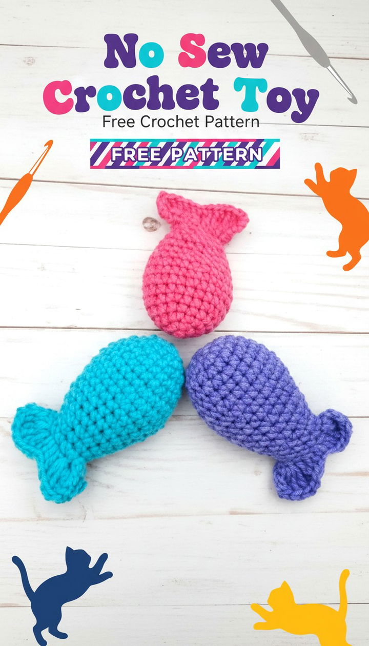 Simple No Sew Crochet Cat Toy Pattern
