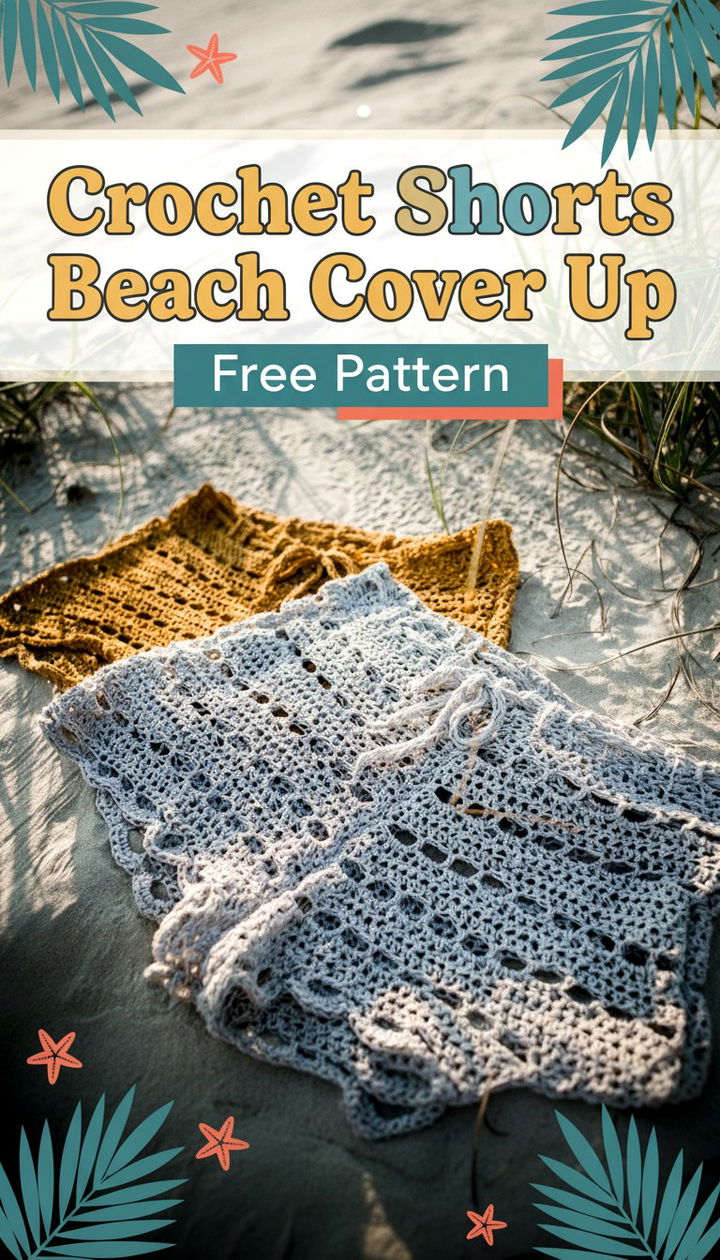 Stay Chic in Your Crochet Shorts Beach Cover Up
