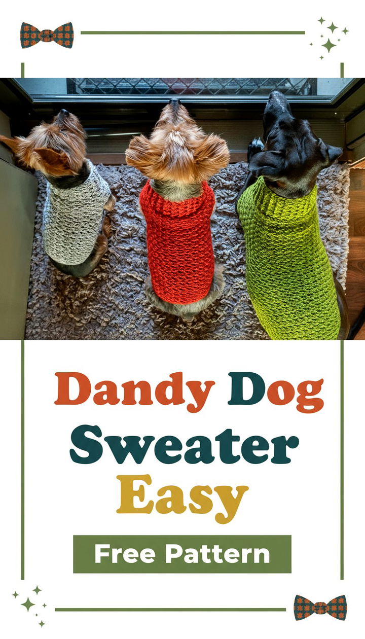 Master the Stylish Dandy Dog Sweater Easy Crochet Pattern