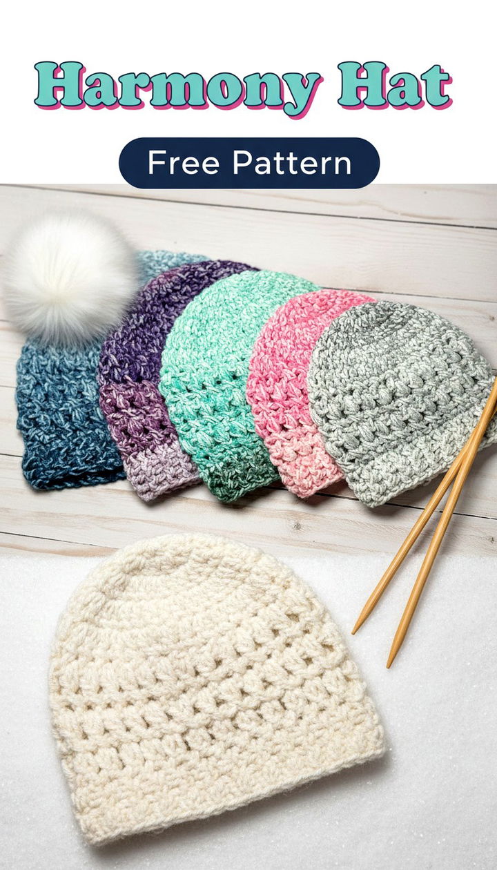 Achieve Perfect Winter Style with the Harmony Hat Free Crochet Pattern
