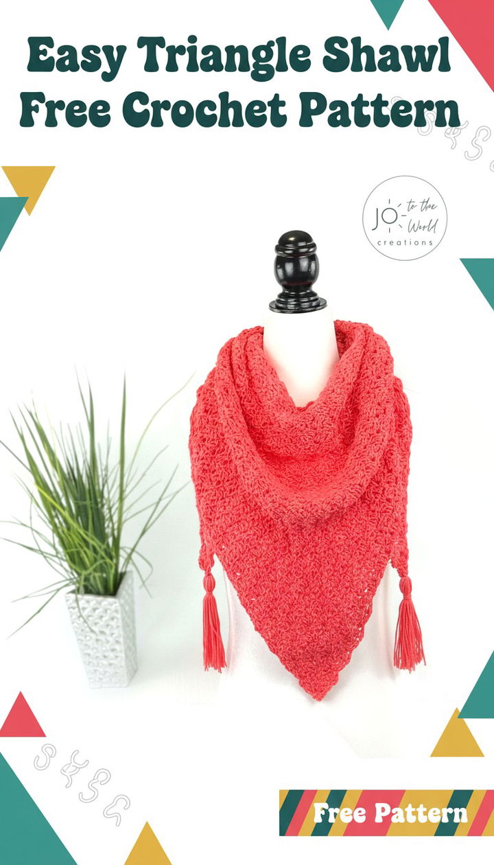 Effortless Style with the Easy Triangle Shawl Free Crochet Pattern
