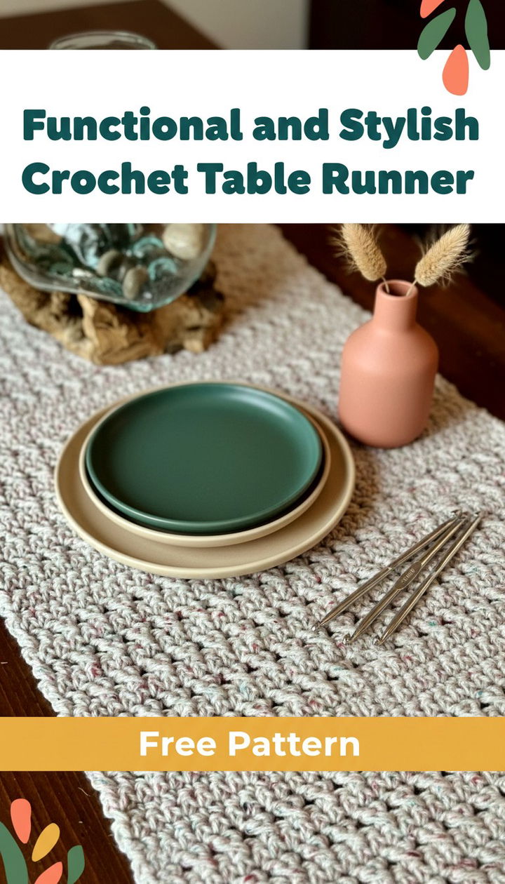 Modern Functional and Stylish Crochet Table Runner