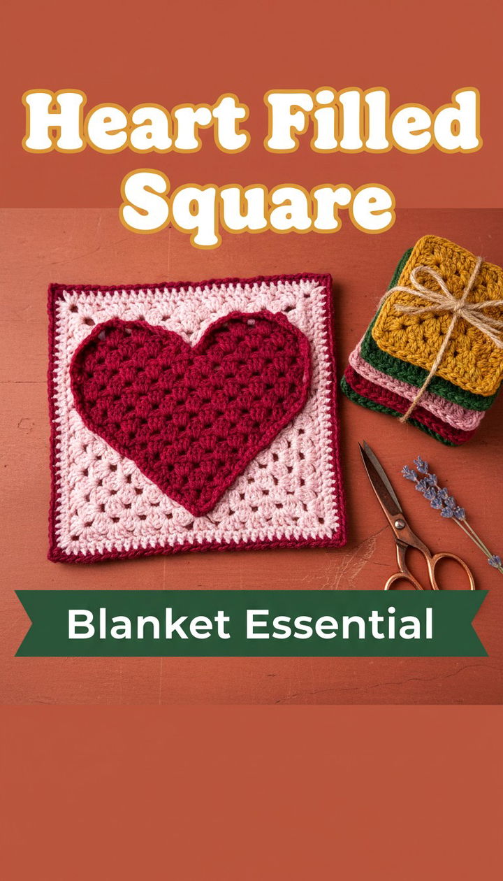 The Heart Filled Square A Free Crochet Motif Pattern