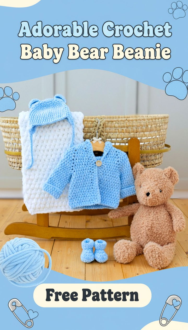 Adorable Crochet Baby Bear Beanie Free Pattern Guide