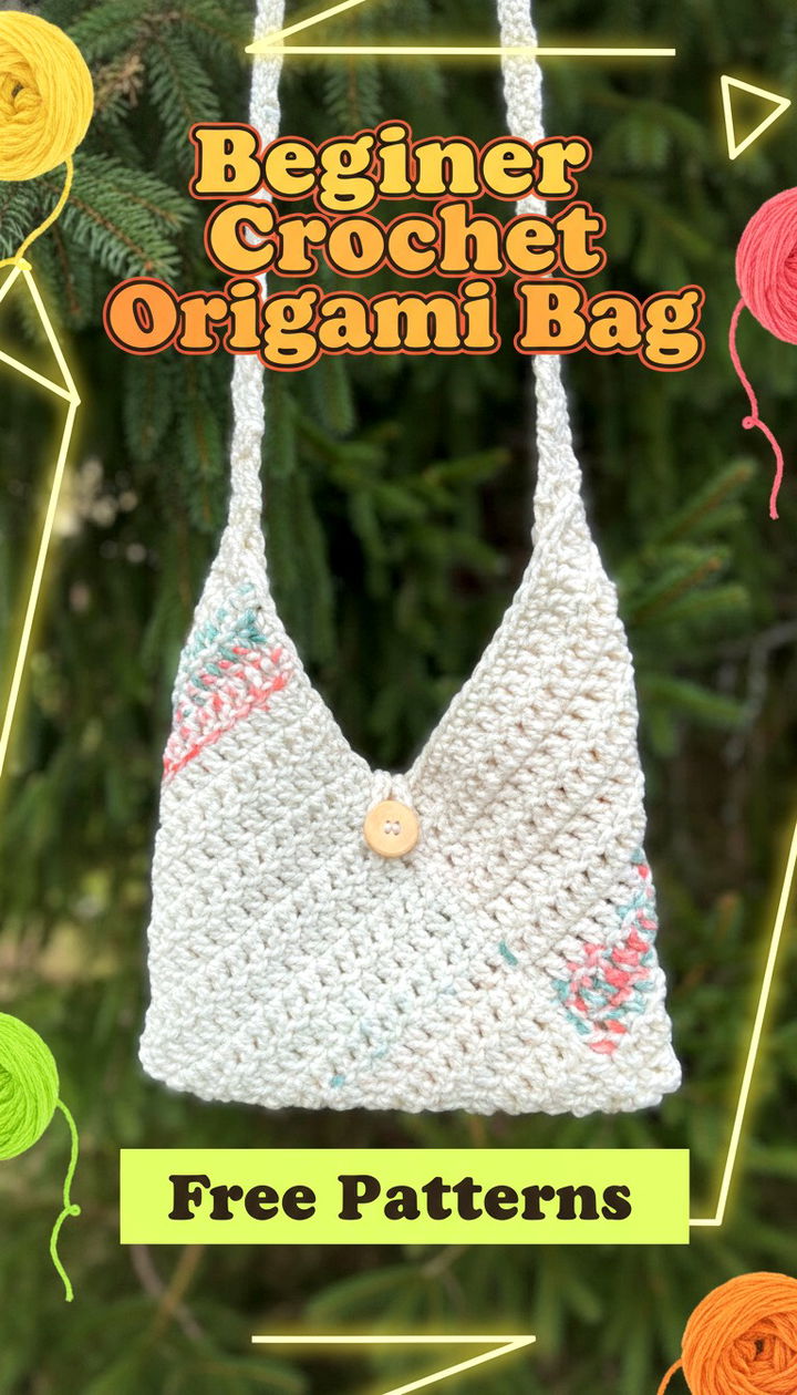 Beginner Double Crochet Origami Bag Free Pattern
