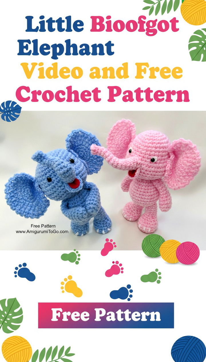 Create the Charming Little Bigfoot Elephant Amigurumi