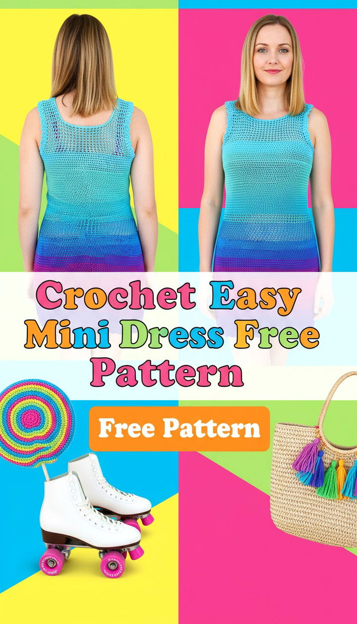 Crochet Easy Mini Dress Free Pattern
