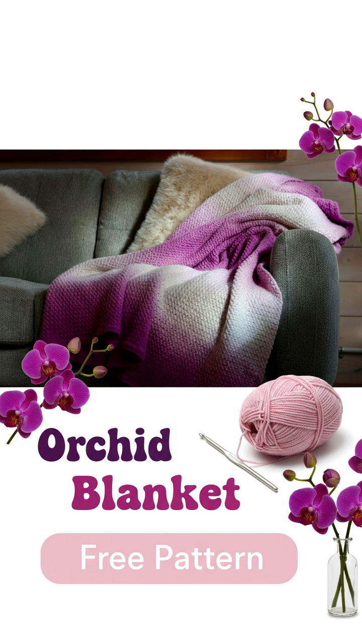 Bloom into Comfort with the Orchid Blanket Free Crochet Pattern