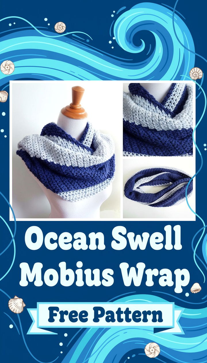 Coastal Elegance The Ocean Swell Mobius Wrap Crochet Pattern