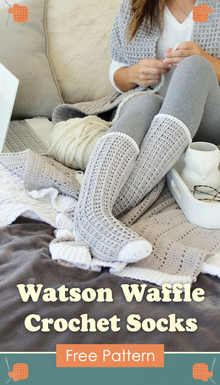 Master the Texture of the Watson Waffle Crochet Socks