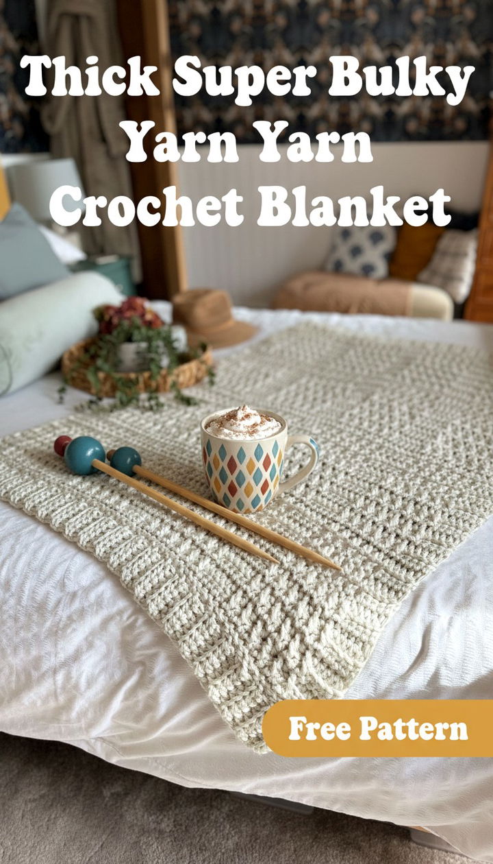 Mastering the Thick Crochet Blanket Pattern with Super Bulky Yarn