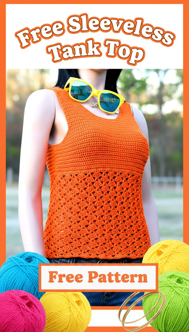 Sun Drenched Style Free Sleeveless Tank Top Crochet Pattern
