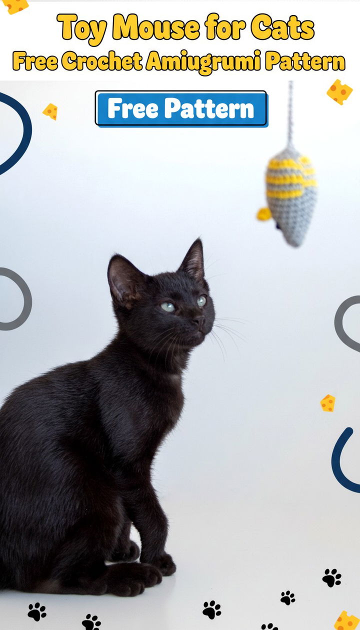 Classic Squeaky Toy Mouse Free Cat Amigurumi Pattern