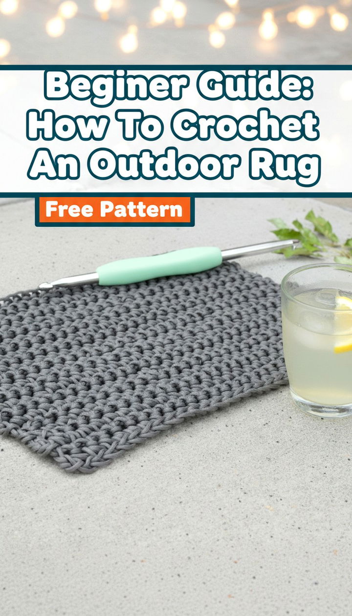 Easy Step by Step Crochet Outdoor Rug for Beginners