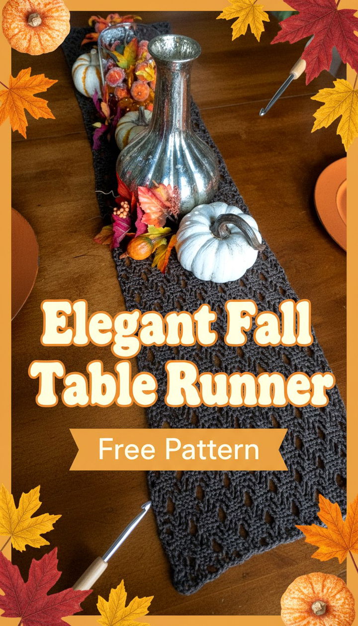Elegant Fall Table Runner Free Crochet Pattern