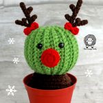 Festive Randy the Reindeer Cactus Free Crochet Pattern