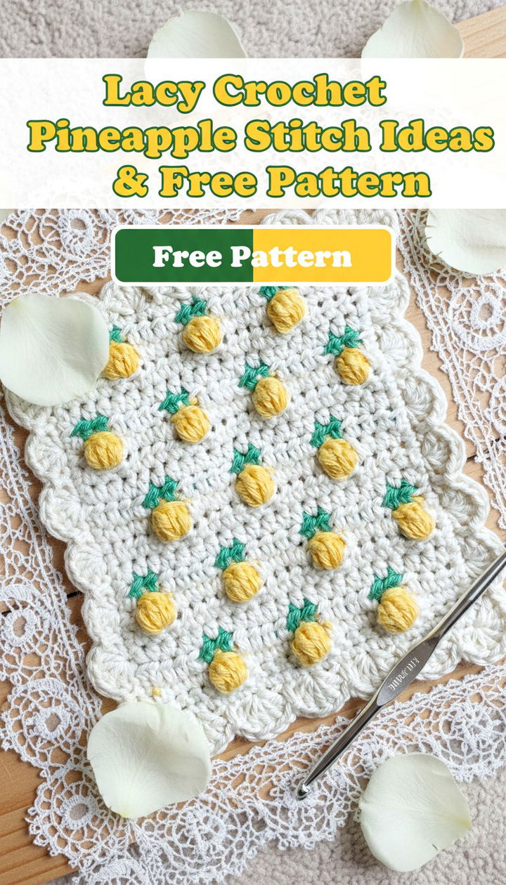 Inspiring Lacy Crochet Pineapple Stitch Ideas for Your Next Project